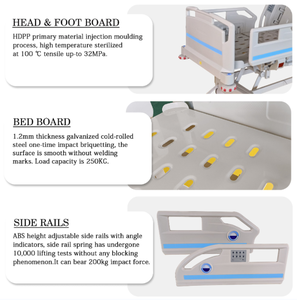 Cama médica multifunción para la venta en <span class=keywords><strong>Dubai</strong></span>, camas de <span class=keywords><strong>hospital</strong></span> giratorias eléctricas médicas, colchón de aire, cama con agujero, 2 unidades - Product Image 2