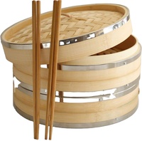 Panier à vapeur en bambou réutilisable, 4 pouces, pour la cuisine, promotion spéciale