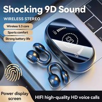 M47 Earphone Olahraga dengan Tali Leher, Suara Surround 9D, Panggilan Suara HD, Nirkabel BT5.3, Layar Digital, Transmisi Cepat, ENC, Kontrol Sentuh