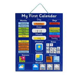 Custom hot sale educational toys cheap custom my first calendar weather season chart days kids wall felt board story