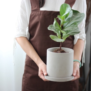 Rotonda a forma di cilindro nordic semplice stile di <span class=keywords><strong>cemento</strong></span> di <span class=keywords><strong>cemento</strong></span> vaso di fiori con piattino per la decorazione domestica - Product Image 3