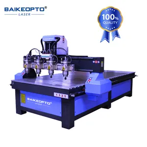 Yüksek kalite 1325 CNC Router 3D ahşap oyma oyma makinesi 4 mil motoru ile 2200W ahşap kesici