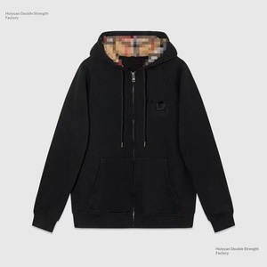 Sudadera con capucha de alta calidad de marca B transfronteriza, con cremallera completa, bordado, estilo casual y ajuste holgado para hombre, ideal para otoño. - Product Image 2