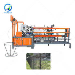 OCEAN Cheap Diamond Mesh Make Machine Double Wire Field Fence <b>Chain</b> Link Make Machine Semi Automatic - Product Image 1