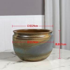 Macetas de Cerámica Decorativas para Interiores y Exteriores, Resistentes a Altas Temperaturas, Ecológicas y Duraderas, de Jingdezhen, Color <span class=keywords><strong>Beige</strong></span> Terracota, Estilo Moderno - Product Image 4