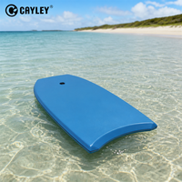 Bodyboard de surf léger à queue en forme de croissant de lune, couleur unie, haute flottabilité pour piscine, plage, océan, sports nautiques