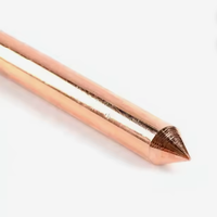 RUISU Copper Bolts with Threaded Ends for Grounding Electrodes Customizable Length Galvanized Finish