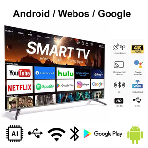 Téléviseur intelligent Android 15 LED <span class=keywords><strong>4K</strong></span>, écran plat HD FHD UHD de 32 à 100 <span class=keywords><strong>pouces</strong></span>, noir, vente mondiale en promotion, OEM/ODM pour hôtels et usage domestique - Product Image 2