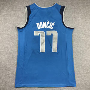 Maillots de basket-ball américains cousus neufs en gros, nouvelle saison # 5 Edwards # 11 Irving # Maillots de basket-ball des <span class=keywords><strong>Dallas</strong></span> Mavericks de <span class=keywords><strong>Doncic</strong></span> n°77 - Product Image 5