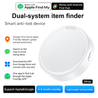 Rastreador de Sistema Dual para Android y iPhone, Buscador de Llaves y Localizador de Artículos, Etiqueta de Rastreo Inteligente para Mascotas, Perros, Llaves y Billetera