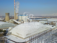 Usine de stockage de charbon industriel de haute qualité Couverture de membrane en PVDF personnalisée Tente gonflable de construction à dôme d'air de vente chaude