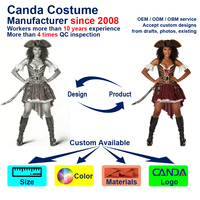 Costume de pirate pour femme, style corset, tricorne, en dentelle théâtrale steampunk, homologué CE CPC UKCA, fabriqué par un fabricant OEM.