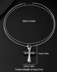 Collar con Colgante de Cruz Religiosa de Acero Inoxidable Personalizado, Antideslustre, Impermeable, para Hombre - Product Image 6