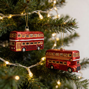 Super Oferta: Enfeite de Natal Suspenso em Forma de Ônibus de Dois Andares Vermelho de Londres - Product Image 1