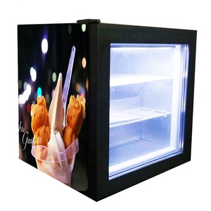 55L个性化黑色冰淇淋玻璃门展示迷你冰柜 - Product Image 1