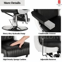 Chaise de barbier Takara Belmont classique pour chaise de coiffeur chaise de coiffeur inclinable hydraulique noire