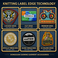 Écusson tissé en usine de haute qualité sans minimum en gros personnaliser les étiquettes de logo d'étiquette en tissu badge tissé pour vêtements