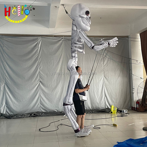 Costume de marche pour défilé nocturne d'<span class=keywords><strong>Halloween</strong></span>, squelette gonflable lumineux à LED, marionnette squelette, homme citrouille - Product Image 4