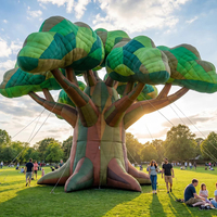 Grande décoration d'arbre gonflable en tissu Oxford imperméable, plante artificielle gonflable pour fête sur le thème de la jungle