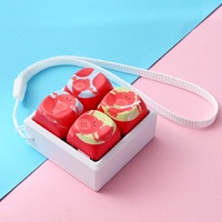 Porte-clés en plastique avec bouton fidget, capuchon de clavier mignon, jouet à presser avec son, anti-stress, pendentif à presser, cadeau
