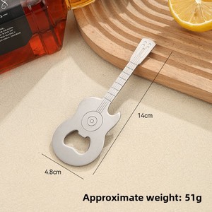 Sáng Tạo Hiện Đại Dày Thép Không Gỉ & Cao Su Mở Chai Từ Guitar Thiết Kế Cho Rượu Bia Soda & Tủ Lạnh Nam Châm - Product Image 5
