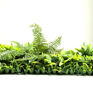 ZC Customized Faked Plastic Simulation Topiary Green Grass Panels Artificial Plants Wall For Garden Home Decor