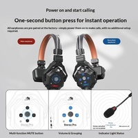 Sistem Produksi Nirkabel Panggilan Tiga Arah Mammoth Lisheng Pro, Headset In-Ear Full-Duplex Dalam Kabin, Interkom Antarmuka 3.5mm
