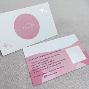 Tarjetas de Agradecimiento Personalizadas con Estampado en Lámina Rosa, Tarjetas de Inserción de Marca con Diseño Minimalista para Comercio Electrónico y Embalaje de Regalos - Product Image 6