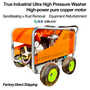 Hidrolavadora de Alta Presión LICHI 800 bar, 22 LPM, Máquina Industrial de <span class=keywords><strong>Limpieza</strong></span> de Cascos de Alta Resistencia <span class=keywords><strong>para</strong></span> Sandblasting y Eliminación de Óxido - Product Image 1