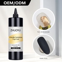 Gel UV en poudre en gros 1kg, couche isolante supérieure, sans HEMA, sans TPO, finition mate sans essuyage, pour ongles magnétiques français DIY, gel de construction