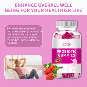 סוכריות גומי פרוביוטיות טבעוניות ללא סוכר, 60 יחידות, תמיכה יומית לחיזוק מערכת החיסון, בריאות מערכת העיכול, תוסף ויטמינים - Product Image 3