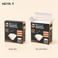 Abgewinkelter Deckel Faltbare Kartonbox Kaffeefilter V-Form Papier Individuelles Logo Vollfarbdruck Kartonverpackung Großhandel