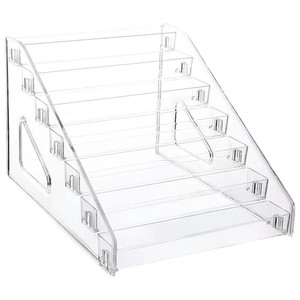 Acrylic Tiered Display Stand With Drawers Lipstick Storage Organizer Desktop <b>Makeup</b> Organizer Clear Plastic Multi Layer Rack - Product Image 5