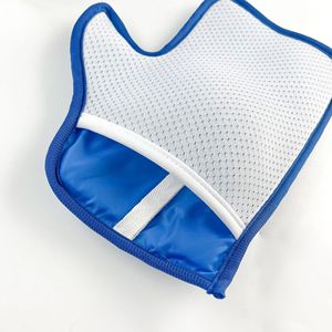 Mitaines de toilettage pour animaux de compagnie, brosse double face bleue pour le toilettage des chats - Product Image 3