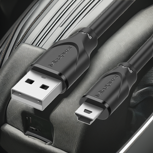 สายชาร์จเร็วแบบถัก PVC หัว Mini USB สำหรับพาวเวอร์แบงค์ กล้องติดรถยนต์ เครื่องเล่น MP3 ฮาร์ดดิสก์พกพา และโทรศัพท์แอนดรอยด์ - Product Image 2