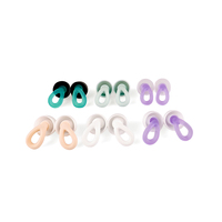 Bouchons d'oreilles en silicone violet, 4 tailles, réglables, CE SNR26dB, anti-bruit, de luxe, best-sellers, fabrication certifiée BSCI