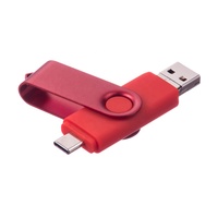 Grosir standar mikro Tipe C 3 in 1 Usb Flash Drive Otg Pendrive putar Usb Flash Disk logam 8gb 16gb 32gb 64gb 128gb