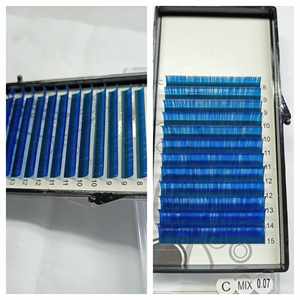 Marque privée Extensions de cils individuels en faux vison noir mat 0.15mm d'épaisseur tige courte cils synthétiques de beauté préfabriqués - Product Image 2