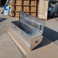Boîte à outils en aluminium robuste, étanche, fabriquée en usine, OEM, pour camionnette, avec poignées latérales et serrures