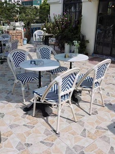 <span class=keywords><strong>Chaise</strong></span> d'extérieur empilable en <span class=keywords><strong>rotin</strong></span> PE imperméable, directement de l'usine, pour patio, villa, jardin, café, restaurant en plein air - Product Image 6