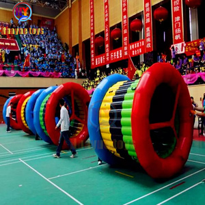 Jeu de sport de plein air interactif gonflable humain <span class=keywords><strong>flip</strong></span> it carré rond rolling team building - Product Image 3