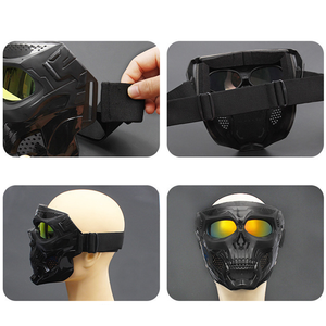Máscara Táctica Completa para Juegos <span class=keywords><strong>de</strong></span> <span class=keywords><strong>Supervivencia</strong></span> CS, Disfraces, Cosplay, Películas, Paintball, Halloween, Gafas Protectoras - Product Image 4