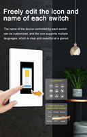 Interruptor Inteligente Lanbon L9 Estándar Estadounidense con Pantalla Táctil LCD, Interruptor de Luz Inteligente para el Hogar, Funciona con Alexa y Google Home, Control por Voz