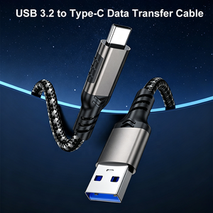 Câble de données USB-C vers USB 3.2 Gen2 de 1 m, 10 Gbit/s, avec charge rapide 5A QC3.0, gaine en nylon et blindage en feuille d'aluminium pour Note - Product Image 2