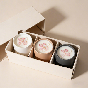 Nuevo Diseño de Portavelas de Cerámica, Recipientes Cilíndricos de Porcelana de Lujo para Velas, Decoración Navideña para el Hogar - Product Image 1