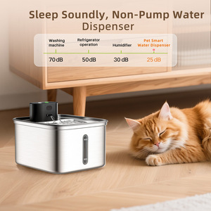 Fuente de Agua <span class=keywords><strong>para</strong></span> Mascotas de Acero Inoxidable con Bomba Silenciosa de 3.5L <span class=keywords><strong>para</strong></span> <span class=keywords><strong>Perros</strong></span> y Gatos, Suministro de Fábrica - Product Image 3