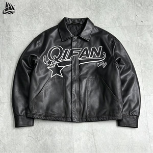 <span class=keywords><strong>Giacca</strong></span> Bomber da <span class=keywords><strong>Uomo</strong></span> Personalizzata di Alta Qualità in <span class=keywords><strong>Pelle</strong></span> PU Stampata con Colletto Rovesciato e Ricamo in Ciniglia - Product Image 1