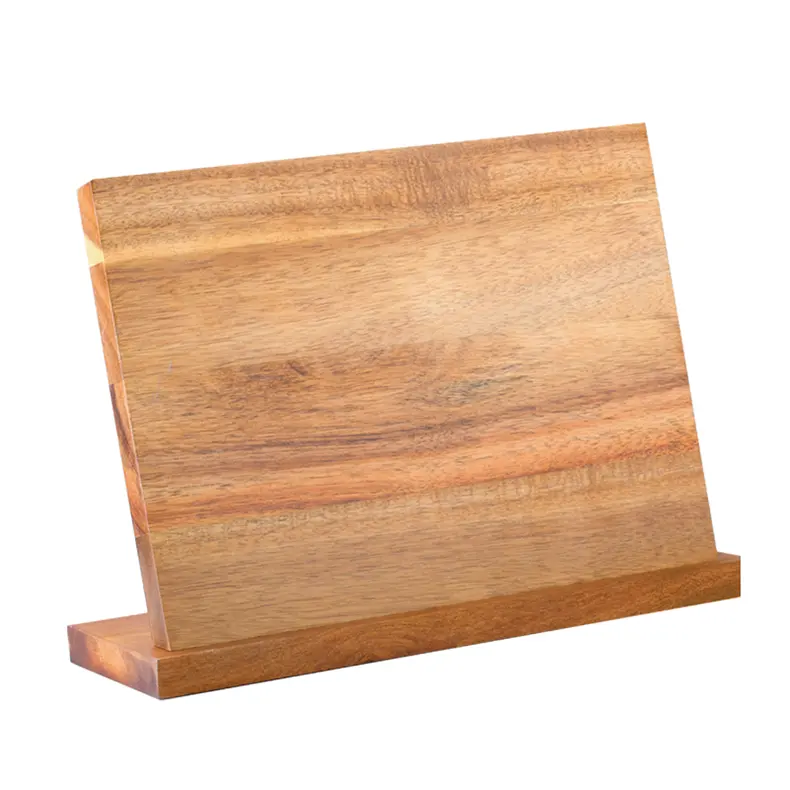 Il più venduto pratico blocco di coltelli magnetico in legno di acacia naturale per bancone da cucina