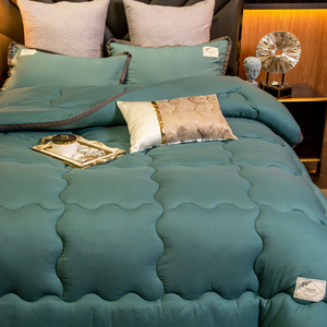 Chăn Vải Cotton Màu Xanh Lá Cỡ Lớn Cỡ Lớn 300gsm Nhà 100% Cotton, Vải Polyester Khách Sạn 3-15 Ngày Khâu 300 GSM ISO9001 - Product Image 2