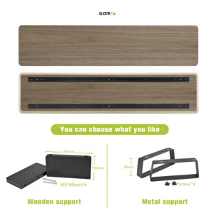 صامدي الجوز ، أقدام معدنية أو خشبية مخصصة ، حامل مكتب خشبي ، حامل خشبي لحامل الكمبيوتر ، راهض مكتب - Product Image 2